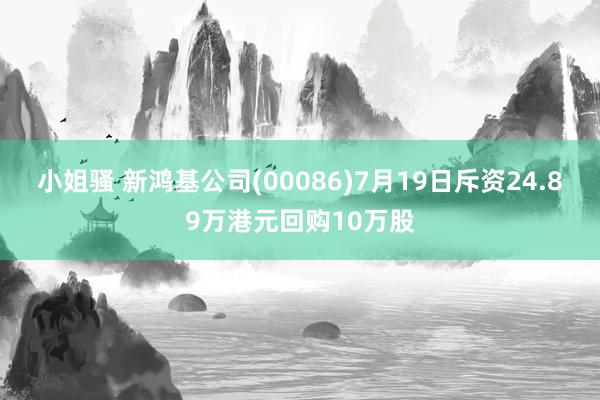 小姐骚 新鸿基公司(00086)7月19日斥资24.89万港元回购10万股