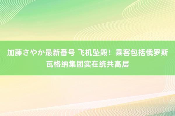 加藤さやか最新番号 飞机坠毁！乘客包括俄罗斯瓦格纳集团实在统共高层