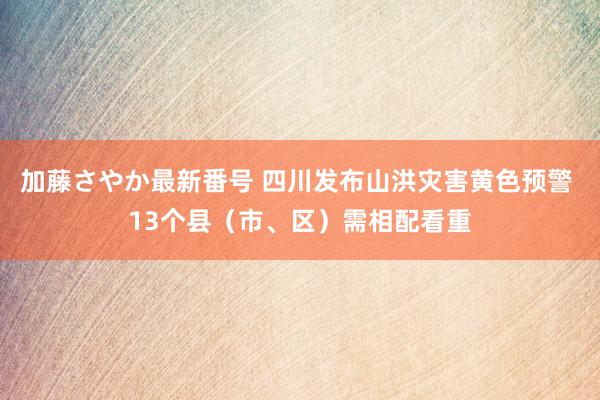 加藤さやか最新番号 四川发布山洪灾害黄色预警 13个县（市、区）需相配看重