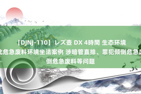 【DJNJ-110】レズ壺 DX 4時間 生态环境部公布一批危急废料环境坐法案例 涉暗管直排、罪犯倾倒危急废料等问题